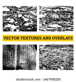 Abstract halftone vector illustration. Grunge textures and overlays for background and design.