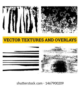 Abstract halftone vector illustration. Grunge textures and overlays for background and design.