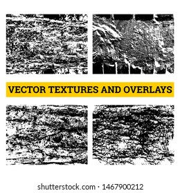 Abstract halftone vector illustration. Grunge textures and overlays for background and design.