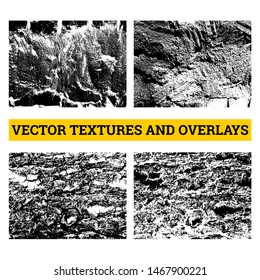 Abstract halftone vector illustration. Grunge textures and overlays for background and design.