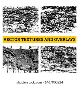 Abstract halftone vector illustration. Grunge textures and overlays for background and design.