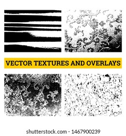 Abstract halftone vector illustration. Grunge textures and overlays for background and design.