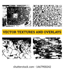 Abstract halftone vector illustration. Grunge textures and overlays for background and design.