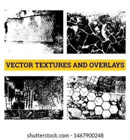 Abstract halftone vector illustration. Grunge textures and overlays for background and design.