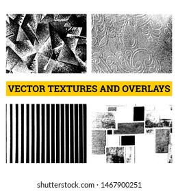 Abstract halftone vector illustration. Grunge textures and overlays for background and design.