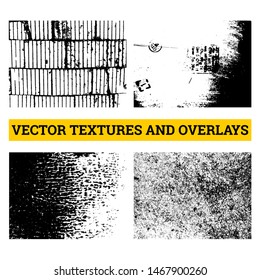 Abstract halftone vector illustration. Grunge textures and overlays for background and design.