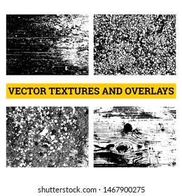 Abstract halftone vector illustration. Grunge textures and overlays for background and design.