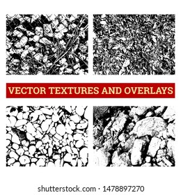 Abstract halftone vector illustration. Grunge textures and overlays for background and design.