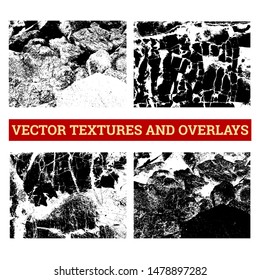Abstract halftone vector illustration. Grunge textures and overlays for background and design.
