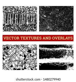 Abstract halftone vector illustration. Grunge textures and overlays for background and design.