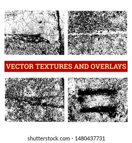 Abstract halftone vector illustration. Grunge textures and overlays for background and design.