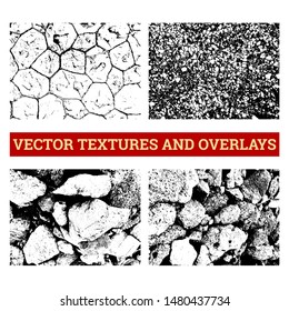 Abstract halftone vector illustration. Grunge textures and overlays for background and design.