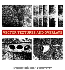 Abstract halftone vector illustration. Grunge textures and overlays for background and design.