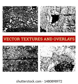 Abstract halftone vector illustration. Grunge textures and overlays for background and design.