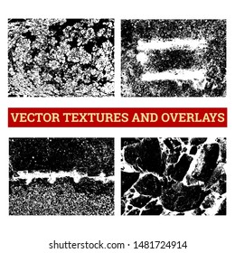 Abstract halftone vector illustration. Grunge textures and overlays for background and design.