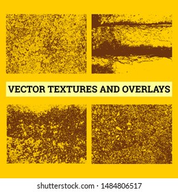 Abstract halftone vector illustration. Grunge textures and overlays for background and design.