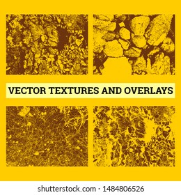 Abstract halftone vector illustration. Grunge textures and overlays for background and design.