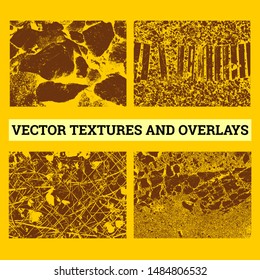Abstract halftone vector illustration. Grunge textures and overlays for background and design.