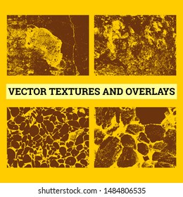 Abstract halftone vector illustration. Grunge textures and overlays for background and design.