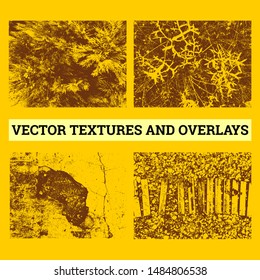 Abstract halftone vector illustration. Grunge textures and overlays for background and design.