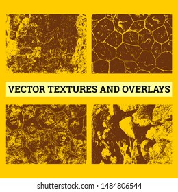Abstract halftone vector illustration. Grunge textures and overlays for background and design.