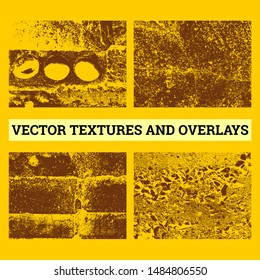 Abstract halftone vector illustration. Grunge textures and overlays for background and design.