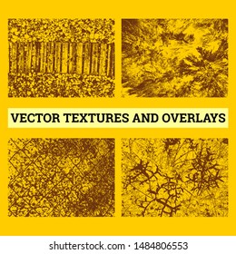 Abstract halftone vector illustration. Grunge textures and overlays for background and design.