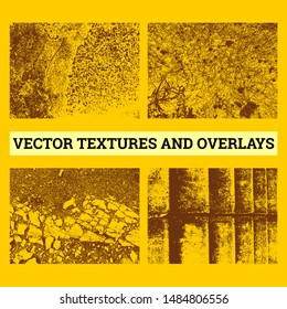 Abstract halftone vector illustration. Grunge textures and overlays for background and design.