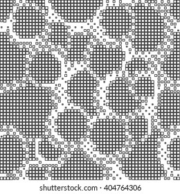 Abstract halftone Vector pixel seamless pattern.