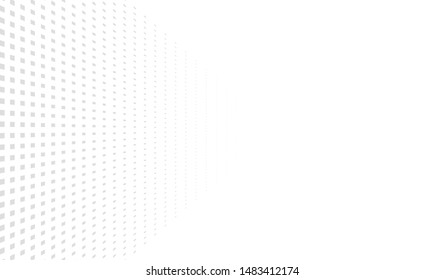 Abstract halftone vertical perspective background. Light textured effect backdrop. Vector template