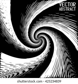 Abstract Halftone Wave Background. Black and White Dots Pattern. Vector Illustration