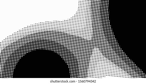 abstract halftone wave background. Curved gradient texture or pattern.
