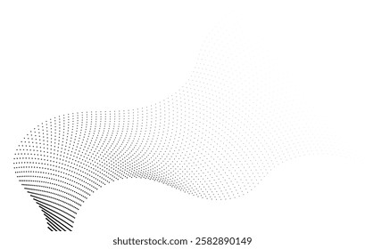 Abstract Halftone wave background design