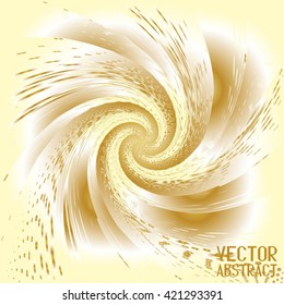 Abstract Halftone Wave Background. Golden Dots Pattern. Vector Illustration
