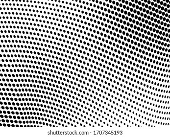 Abstract halftone wave background. Monochrome grunge pattern. Vector art texture. Template for printing on business cards, posters, wrapping paper