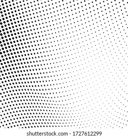 Abstract halftone wave background. Monochrome grunge pattern. Vector art texture. Template for printing on business cards, posters, wrapping paper