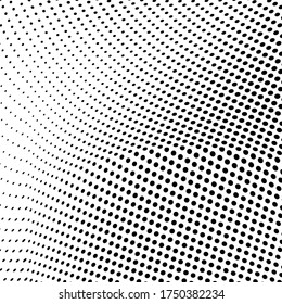 Abstract halftone wave background. Monochrome grunge pattern. Vector art texture. Template for printing on business cards, posters, wrapping paper