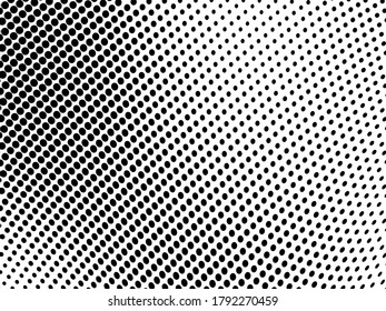 Abstrakter Halbtonhintergrund. Monochrome Grunge-Muster. Vektorkunsttextur. Muster für den Druck auf Visitenkarten, Plakaten, Packpapier
