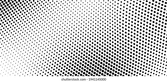 Resumen del fondo de la onda de medio tono. Patrón de fondo monocromo. Textura de arte vectorial. Plantilla para imprimir en tarjetas de visita, carteles, papel envolvente