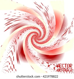 Abstract Halftone Wave Background. Red Dots Pattern. Vector Illustration