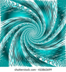 Abstract Halftone Wave Background. Turquoise Dots Pattern. Vector Illustration