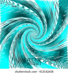 Abstract Halftone Wave Background. Turquoise Dots Pattern. Vector Illustration