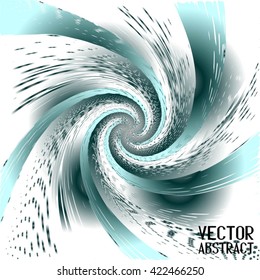Abstract Halftone Wave Background. Turquoise Dots Pattern. Vector Illustration