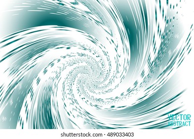 Abstract Halftone Wave Background. Turquoise Dots Pattern. Vector Illustration