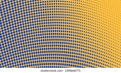 Abstract halftone wave background. Vintage art texture. Chaotic vector pattern. Template for printing on business cards, labels, badges