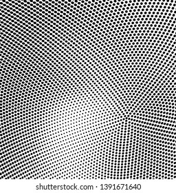 Abstract halftone wave background. Vintage art texture. Chaotic vector pattern. Template for printing on business cards, labels, badges