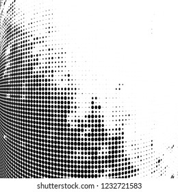 Abstract halftone wave of dots