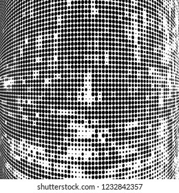 Abstract halftone wave of dots