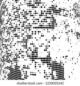 Abstract halftone wave of dots