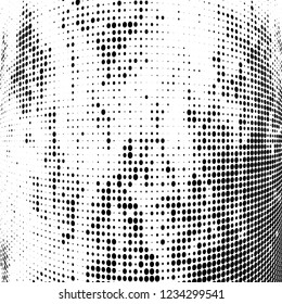 Abstract halftone wave of dots
